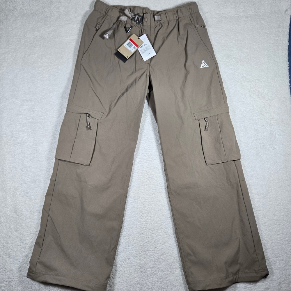 Nike ACG Smith Summit Womens Cargo Pants Khaki Beige FN1947-233 Size Large